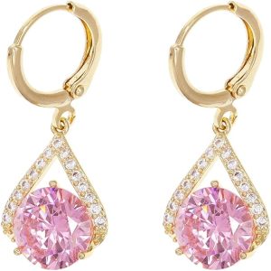 Gold Silver Small Hoop Dangle Earrings for Women, Trendy Dainty Rhinestone CZ Dangling Prom Wedding Leaf Flower Snowflake Butterfly Starfish Fashion Jewelry Gift