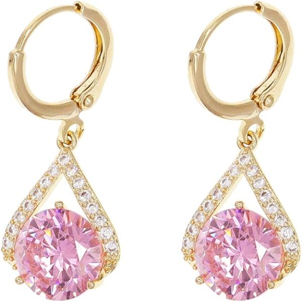 Gold Silver Small Hoop Dangle Earrings for Women, Trendy Dainty Rhinestone CZ Dangling Prom Wedding Leaf Flower Snowflake Butterfly Starfish Fashion Jewelry Gift