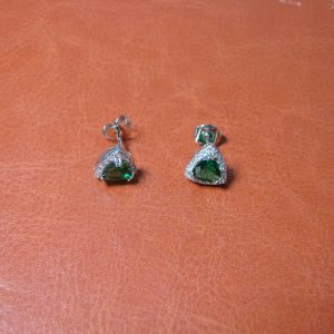 Silver Earrings with Cubic Zirconia Stones