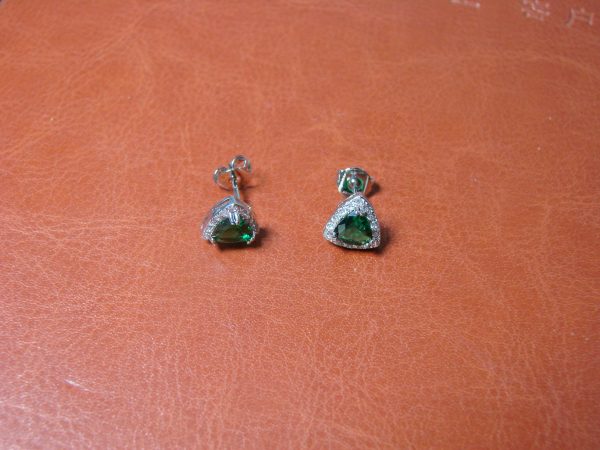 Silver Earrings with Cubic Zirconia Stones